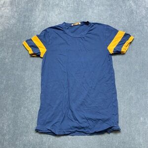 Golden by Tna Ringer T-Shirt Mens XS Navy Blue Short Sleeve Crew Neck Pullover